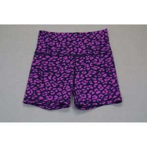 Lululemon Women's Drop It Like It's Hot Purple Cheetah Print Biker Shorts‎